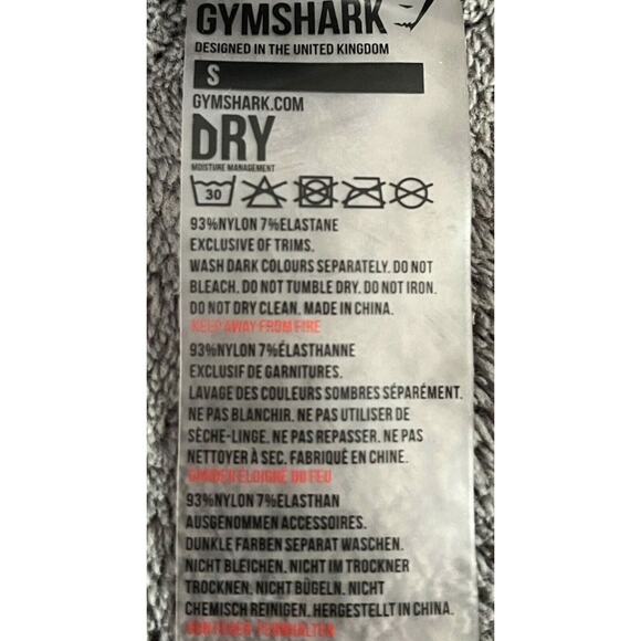 GYMSHARK Women's Dry Contour Leggings Small Gray Cut-Out Details On Leg EUC - Picture 6 of 6